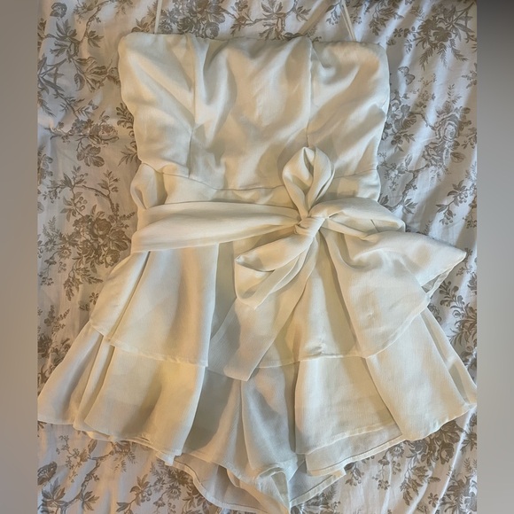Pants - Princess Polly white strapless romper